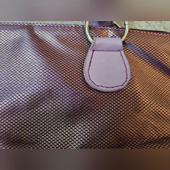 Insulated Purple Pink Wine Bottle Tote Bag Purse - Picture 12 of 14